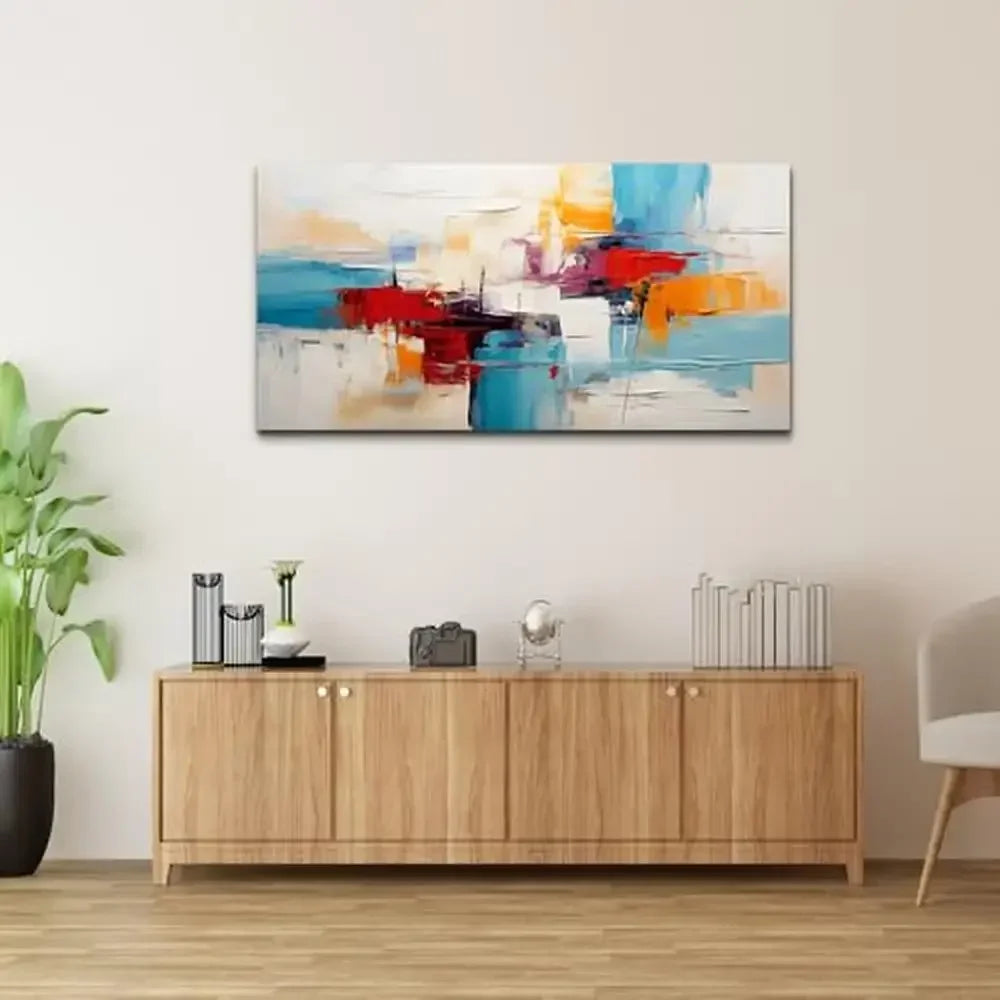 Abstract Sun And Moon Wall Art Canvas Ready To Hang