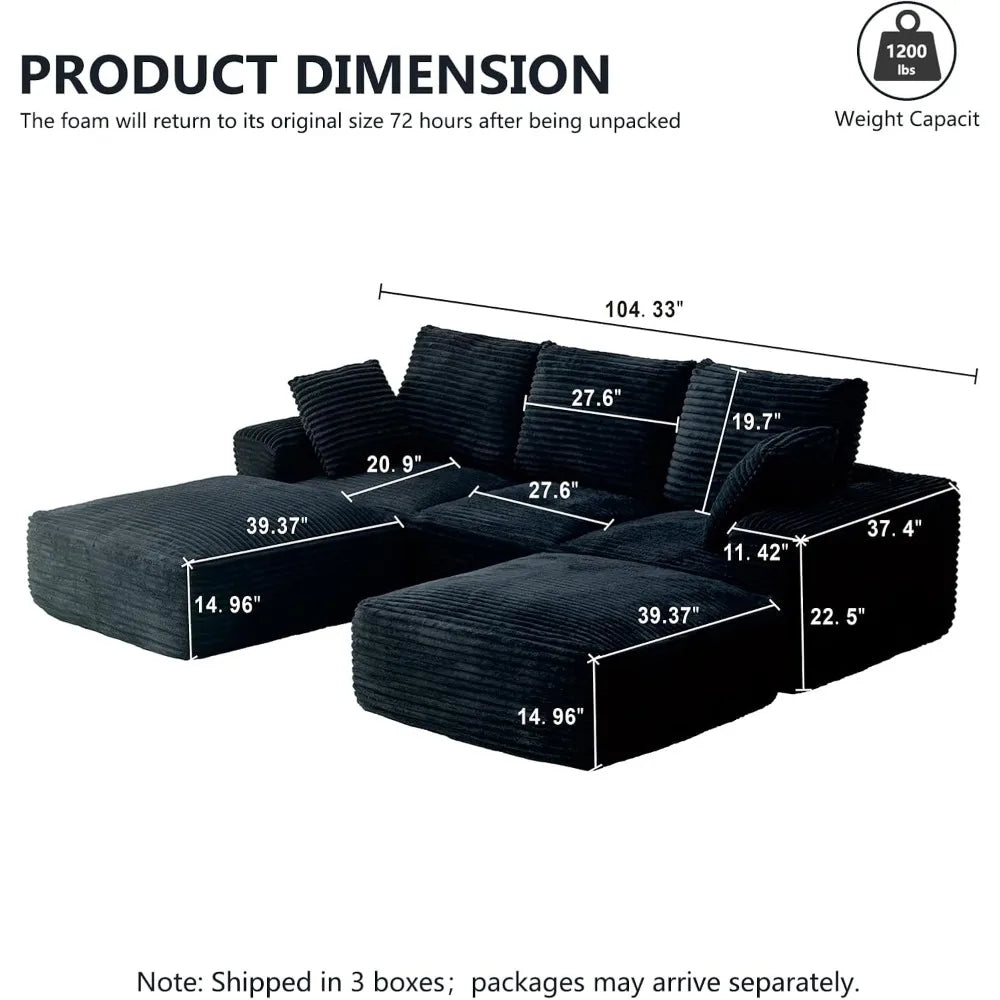 Modular Cloud Sectional Sofa For Living Room Modern Lounge Couch