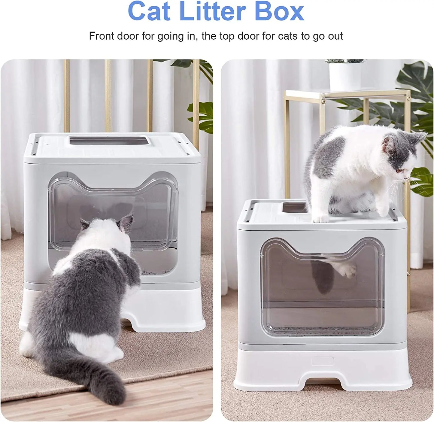 Feature Front Entry Hooded Cat Litter Tray With Drawer