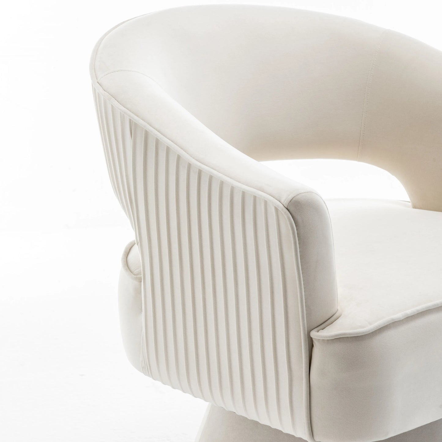 SEYNER Modern Velvet Swivel Arm Chair For Living Room Lounge