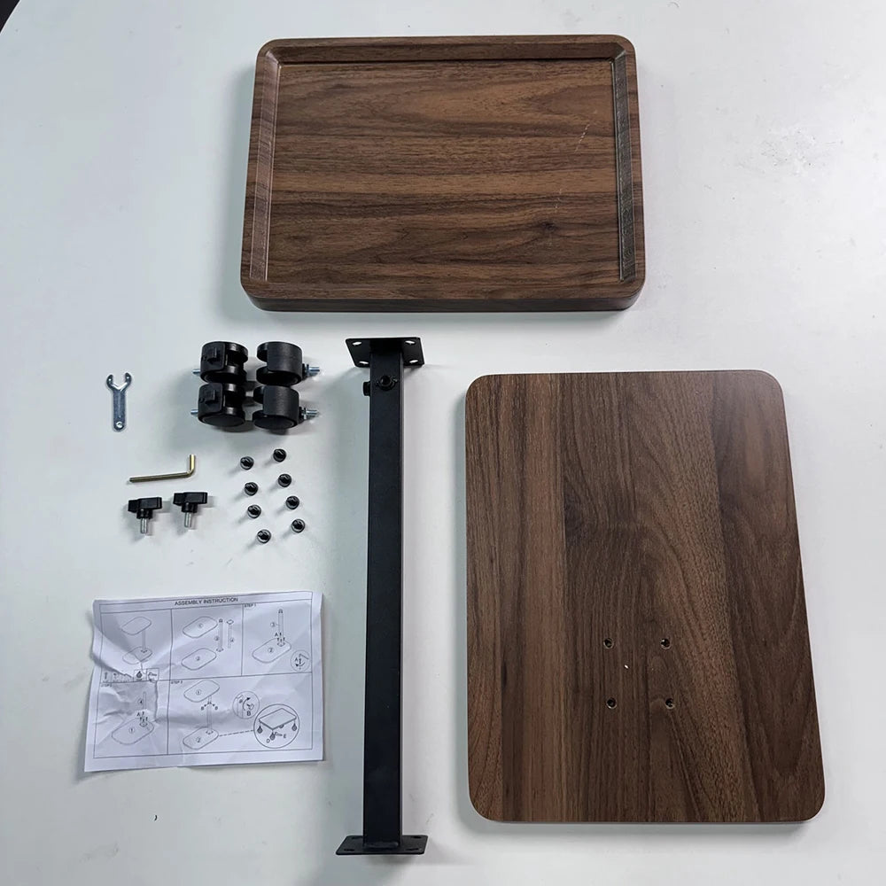 Adjustable Rolling Cart Overbed Table Laptop Desk Rotatable