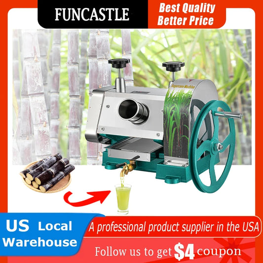 Manual Sugar Cane Juicer Machine Stainless Steel Press