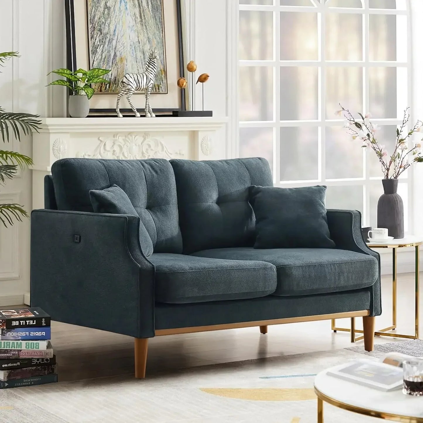 Compact Loveseat Sofa Rechargeable Multi Person Couch For Small Spaces