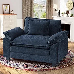 Velvet Oversized Accent Chair With Adjustable Backrest