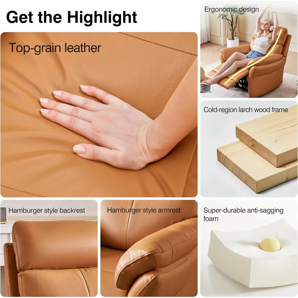 Lazy Boy Genuine Leather Recliner Top Grain Italian