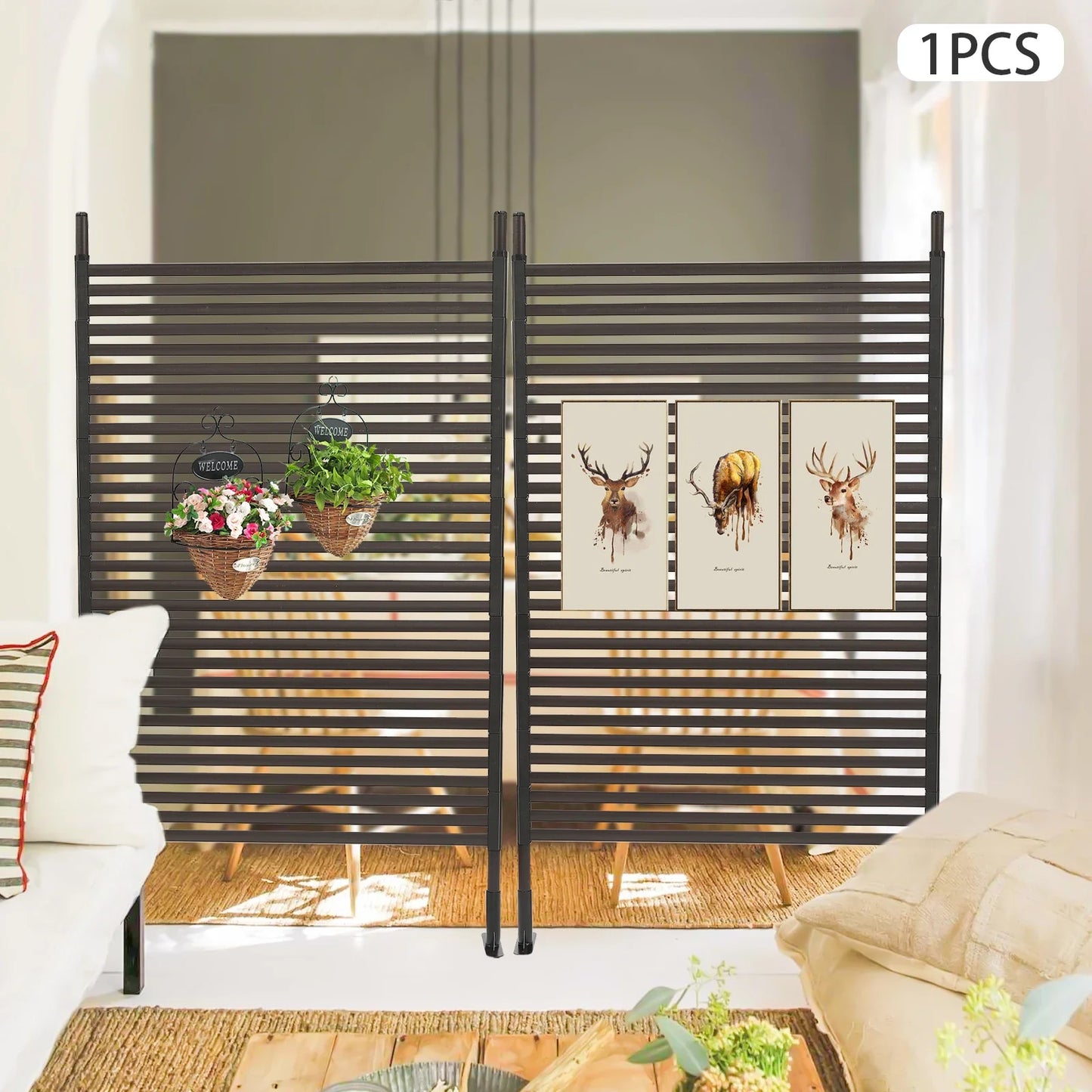 Decorative Privacy Screen Freestanding For Patio Metal