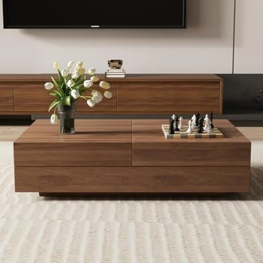 Mid Century Modern Expandable Coffee Table With Storage