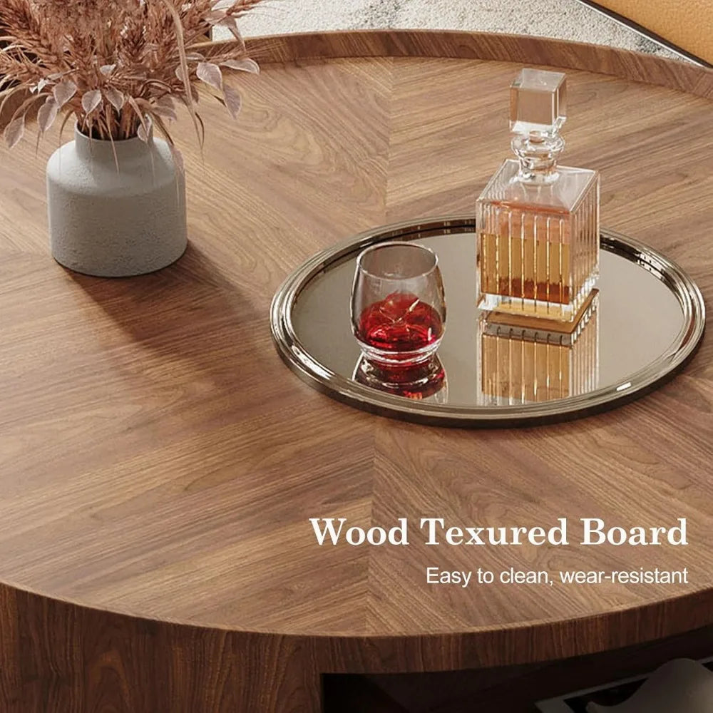 Mid-Century Walnut Coffee Table With Storage Drawers