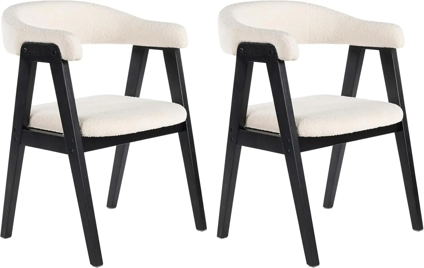 Wooden Upholstered Dining Chair With Arms For Kitchen Dining
