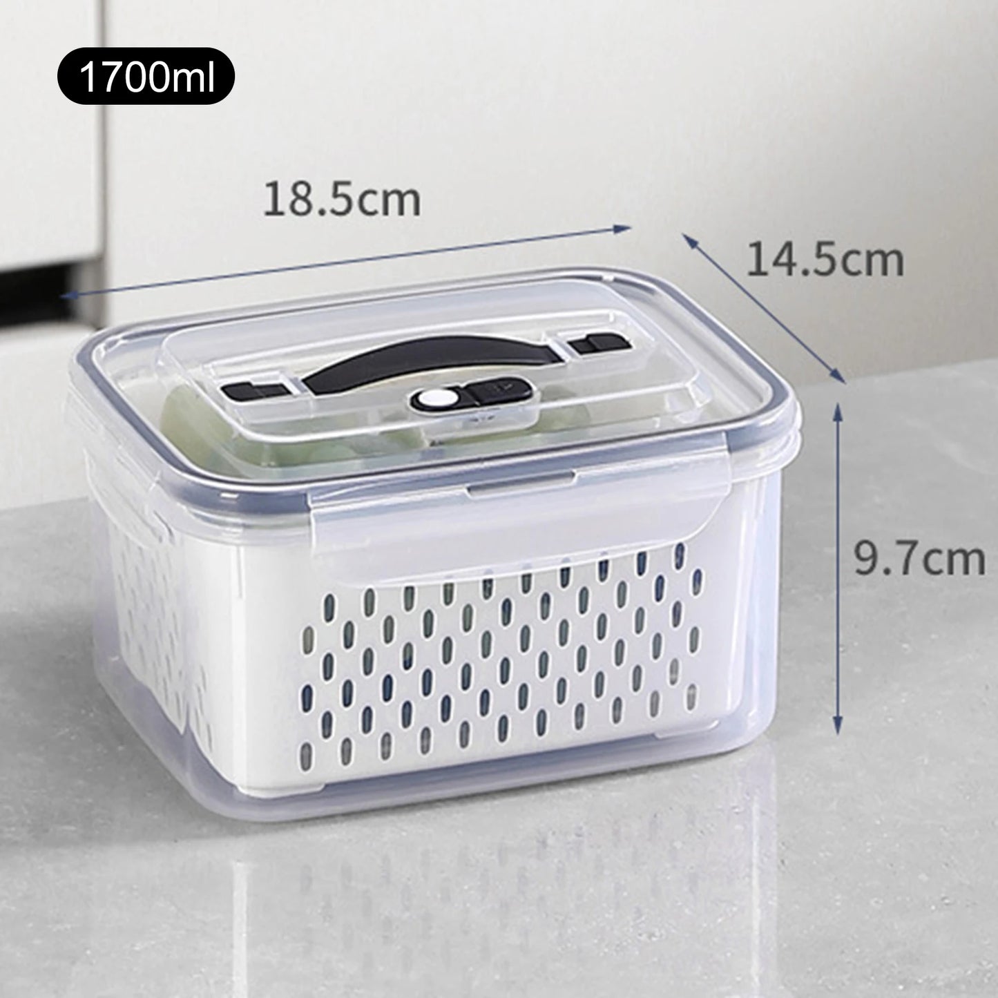 Large Capacity Double Layer Food Storage Box BPA Free