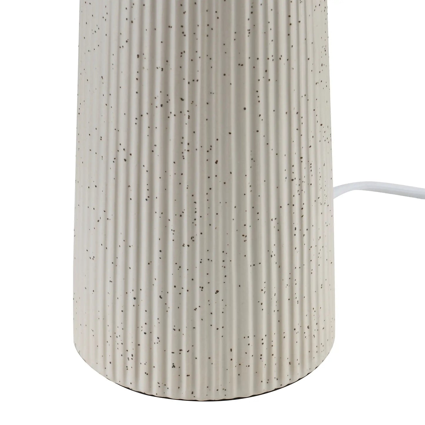 Ribbed Ceramic Table Lamp With Pleated Shade Living Room
