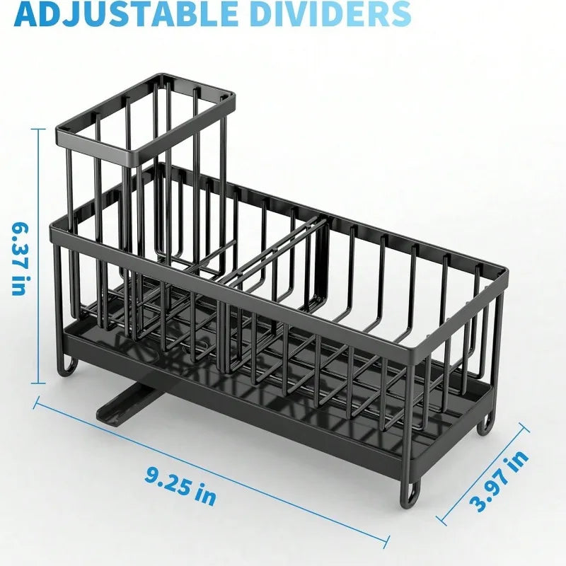 Kitchen Sink Organizer Rack Sponge Drain Holder Rag Storage