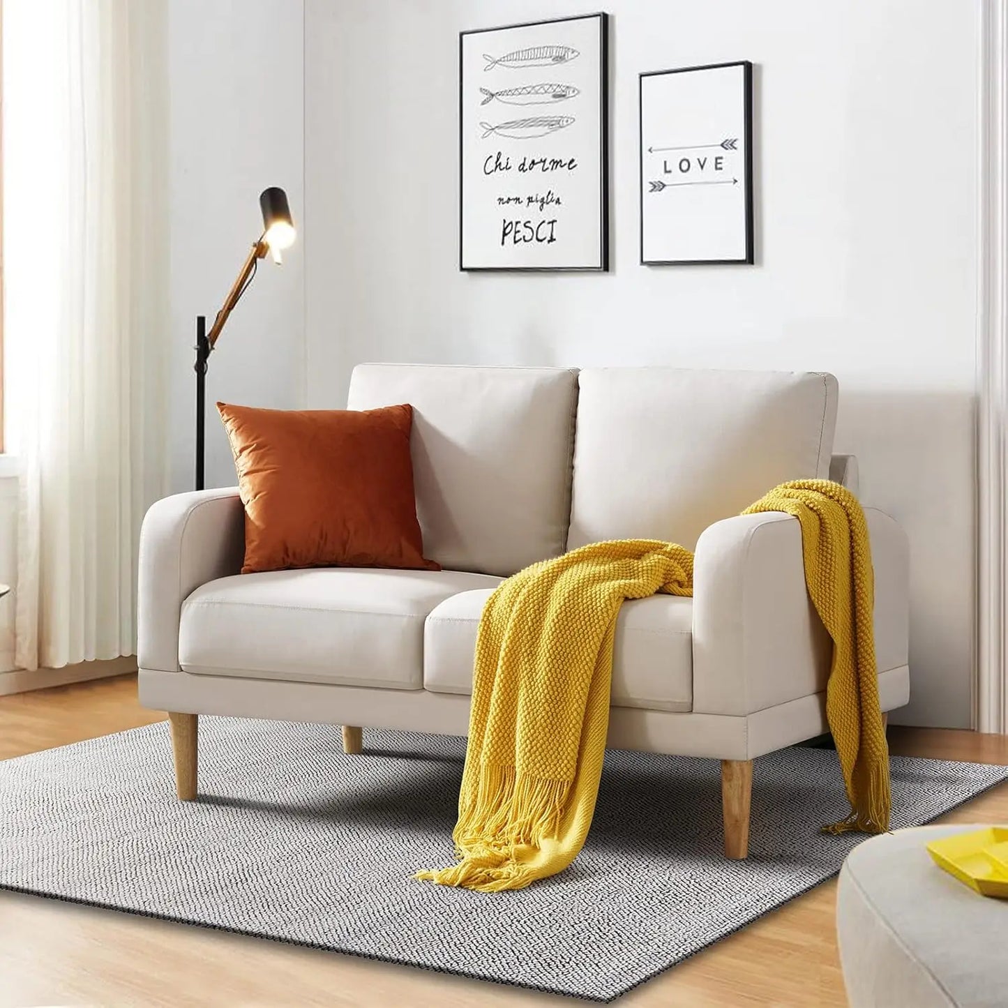 Compact Living Room Loveseat For Small Spaces Mini Sofa