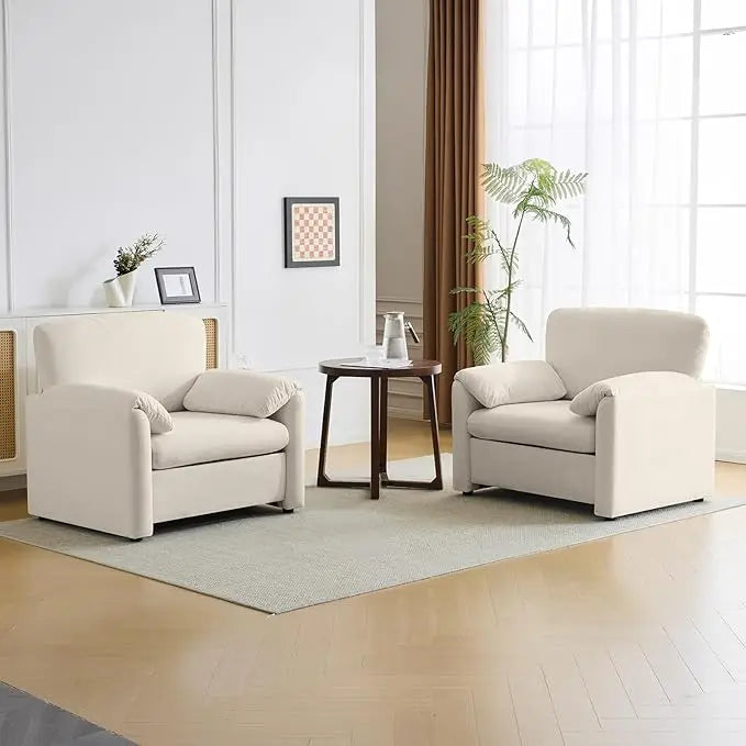 Soft Upholstered Chenille Lounge Chairs For Living Room