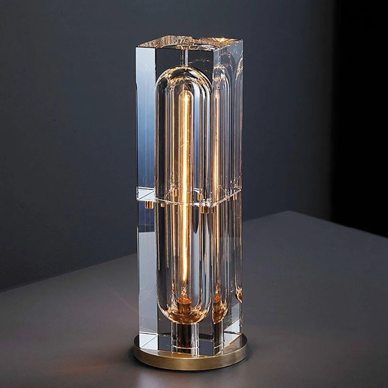 Modern Luxury Crystal Table Lamp Glass Bedside Led Light