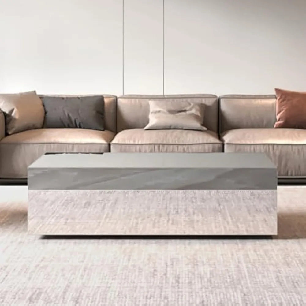 Mirrored Glass Coffee Table With Tempered Top for Lounge