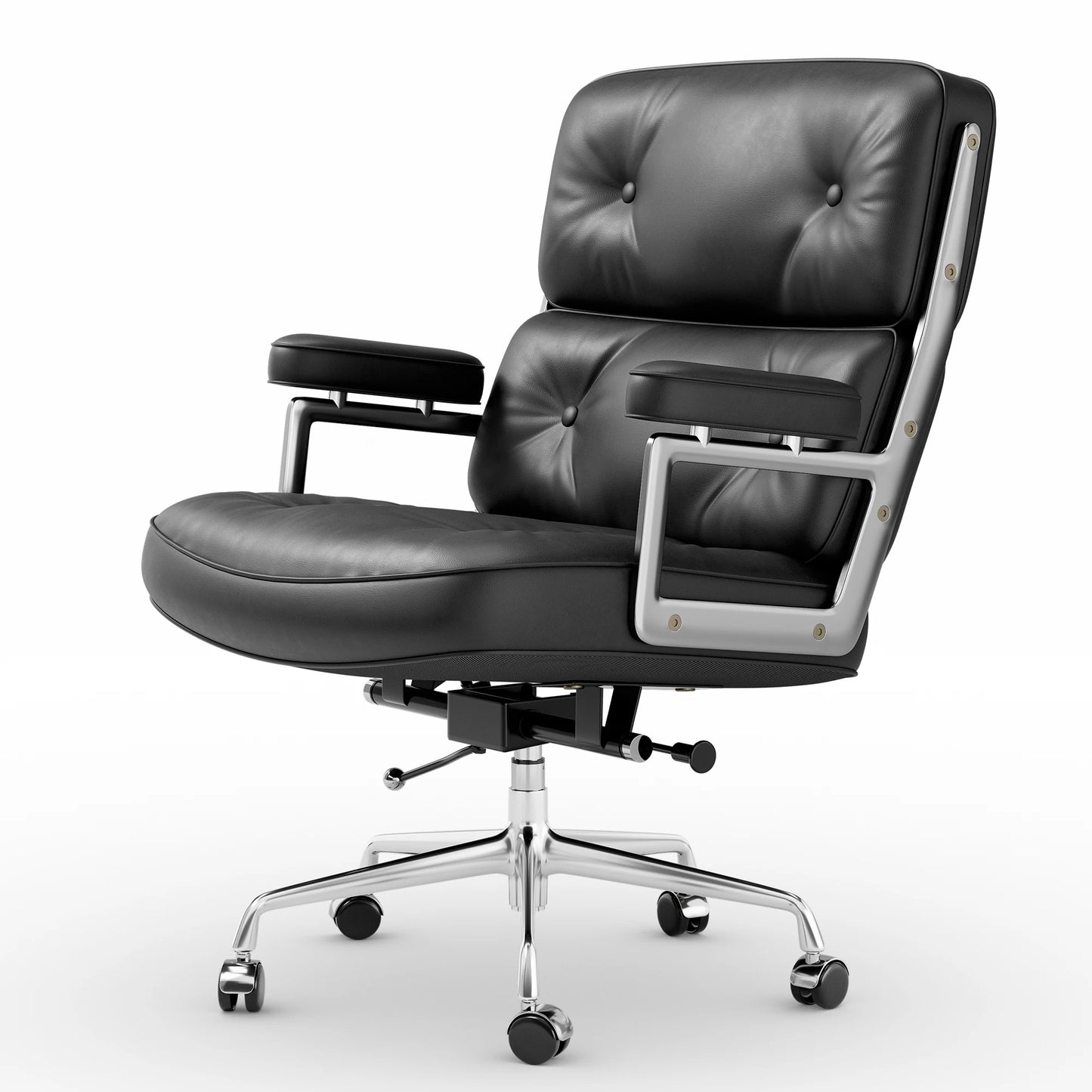Executive Leather Office Chair With Ergonomic Swivel