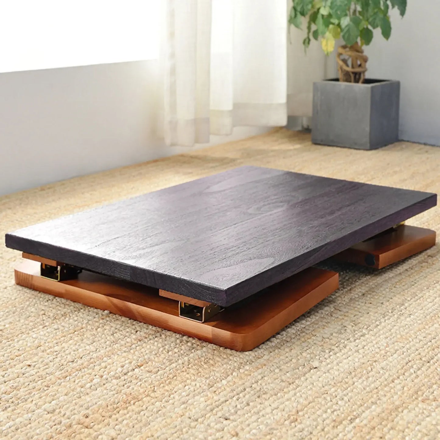 Folding Wooden Coffee Table Portable Laptop Tray For Picnic Indoor Outdoor Use