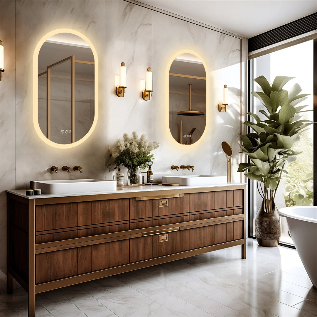 LUVODI Illuminated Bathroom Mirror Frameless Backlit Vanity