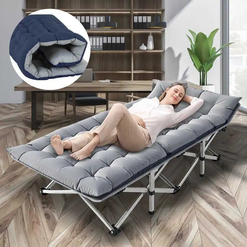 Noon Break Folding Camping Cot Heavy Duty Outdoor Bed 200KG