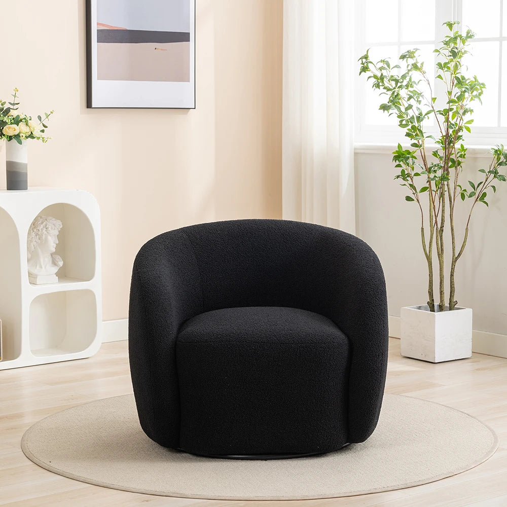 SEYNAR 360 Degree Swivel Velvet Accent Armchair For Living Room