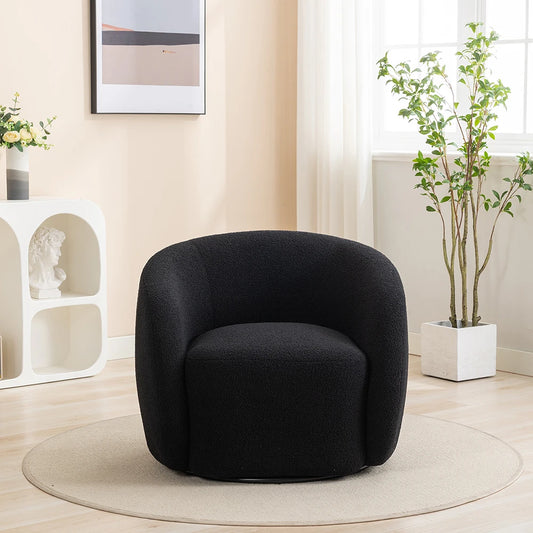 SEYNAR 360 Degree Swivel Velvet Accent Armchair For Living Room