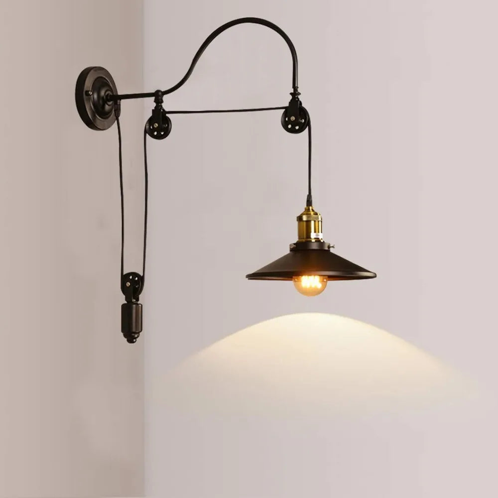 Industrial Gooseneck Wall Sconce Lamp With Adjustable Arm