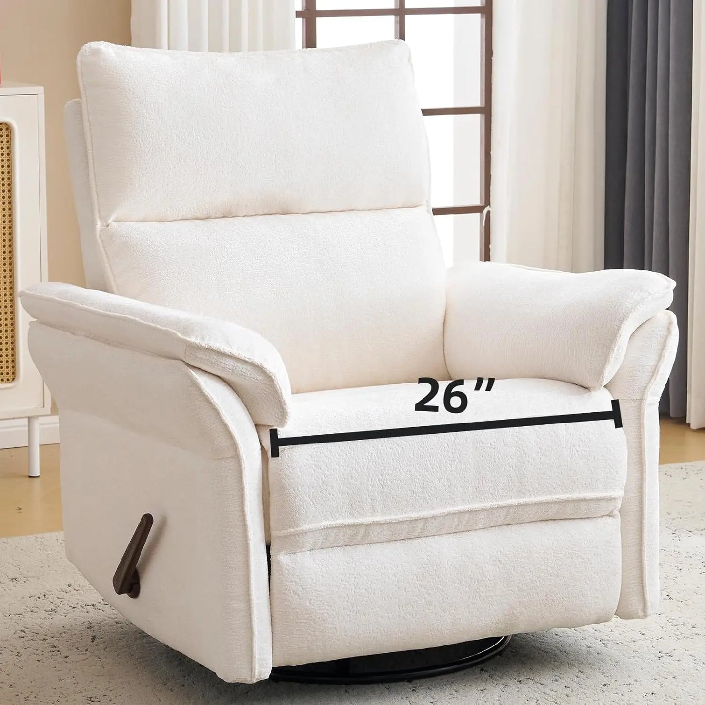 Recliner Chair With 360 Degree Swivel And Adjustable Headrest