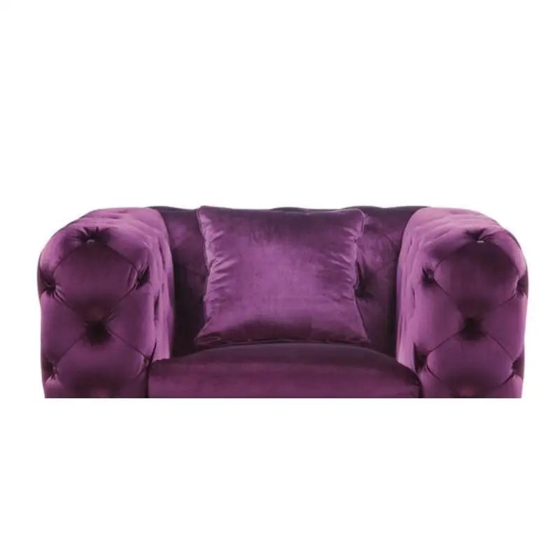Velvet Tufted Accent Chair For Living Room Decor Modern