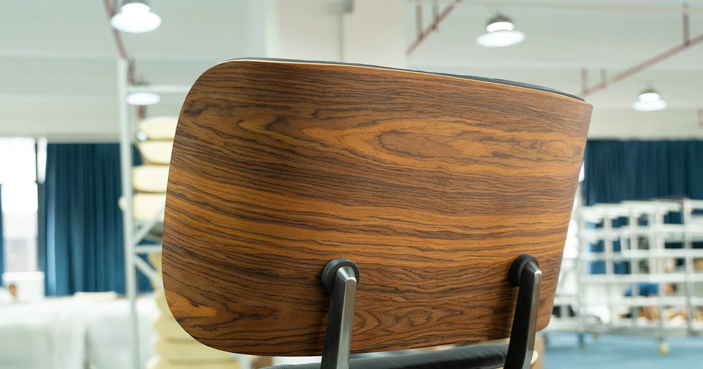 Genuine Leather Chaise Lounge Chair and Ottoman Living Room