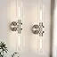 Wall Sconces Set Of Two Metal Fixtures With Clear Glass